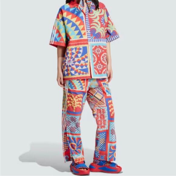 adidas x farm Rio - bold blue/bliss oran shirt L/XL - NWT - Picture 1 of 8